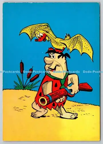 D329588 Fred jagt. Fred Wilma und Pebbles Flinstone. Barney und Betty Rubb
