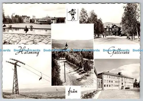 D332244 Halsning Fran Gallivare. Pressbyran. Multi View