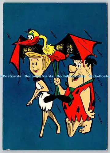 D329590 Regendatum. Fred Wilma und Pebbles Flinstone. Barney und Betty Rubble. D