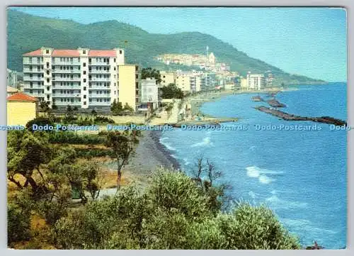 D327042 Riviera dei Fiori. S Bartolomeo del Cervo. Panorama von Diano Mari aus gesehen