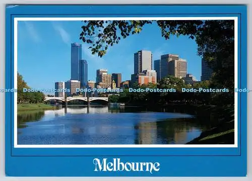 D327071 Melbourne. Australien. Yarra River und Princes Bridge. Biskaya Gruß Pt