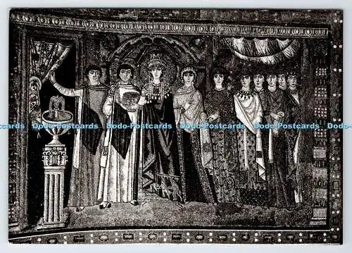 D335054 Ravenna. St. Vitale. Teodora Kaiserin mit ihrem Hof. E. S. Omniafoto. RP