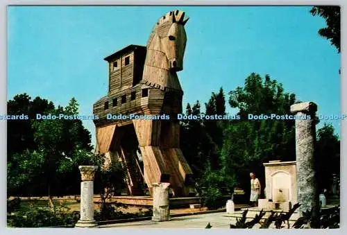 D327100 Canakkale. Türkei. Troianisches Pferd. Hitit Farbe. Kartpostal Ltd Sirketi. Ist