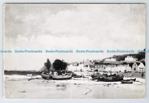 D335093 Low Tide. St. Aubin Harbour. Postkarte