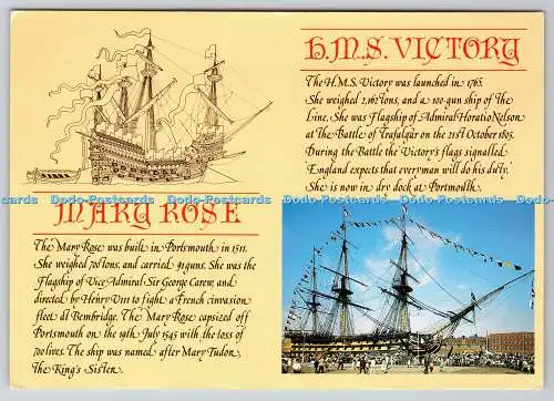 D327111 The Mary Rose. H. M. S Victory. J. Arthur Dixon Ltd. Multi View