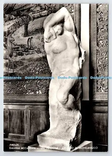 D335101 Firenze. Galleria Accademia. Ein Gefängnis. Skizze von Michelangelo. Casa Ed