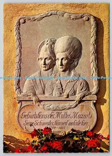 D329672 Mozarts in St. Gilgen am Wolfgangsee. Gedenktafel am Geburtshaus der Mut