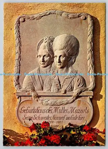 D329673 Mozarts in St. Gilgen am Wolfgangsee. Gedenktafel am Geburtshaus der Mut