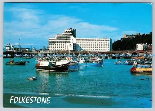 D332376 Folkestone. The Harbour and Hotel Burstin. J. Salmon. Sevenoaks. Kent