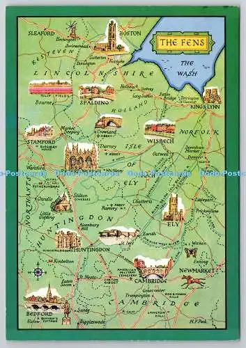 D329757 Karte. Das Venn. J. Salmon. Sevenoaks. Aquarell Postkarte. England. Pete