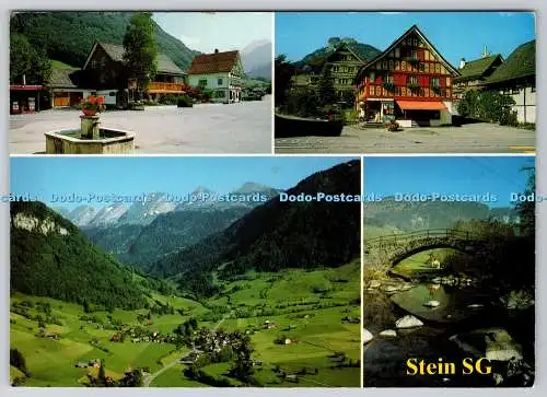 D327245 Kurort Stein SG. Toggenburg. Mit Churfirsten. Agfacolor XR. Foto Gross.