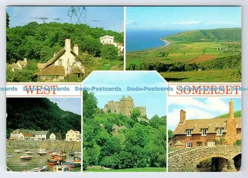 D335220 West Somerset. Dunster Castle. Porlock Bay. J. Arthur Dixon. Multi View