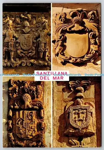 D329836 Santander. Santillana del Mar. Blazons. A. Bustamante Hurtado. Torrelave
