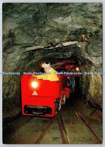 D329856 Blaenau Ffestiniog. Leonwedd Schieferhöhlen. Miners Underground Tramway.