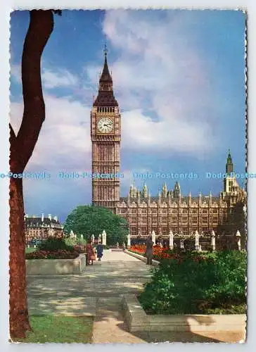 D335281 London. Big Ben und Parliament Square. Braten