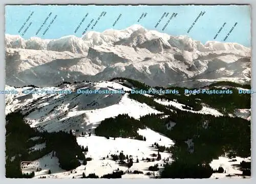 D327311 Les Gets. Haute Savoie. Massif du Mont Blanc et les Aiguilles de Chamoni