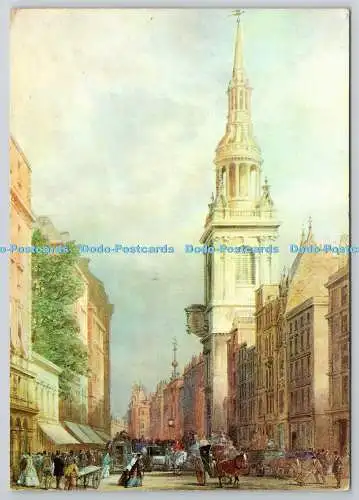 D329858 St. Mary le Bow. Trafalgar Galerien. B. Cohen. Medici Society. London.