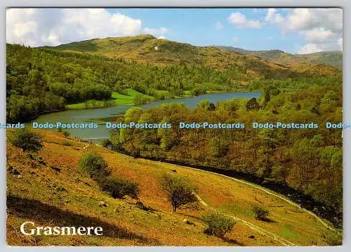 D332541 Grasmere von Loughrigg. Lake District. J. Salmon Ltd. Cameracolour. 200