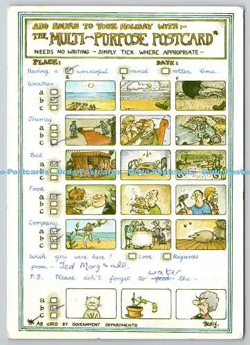 D329914 Fügen Sie Ihrem Urlaub Stunden hinzu mit Mehrzweck-Postkarte. Besley. DRG. J. A