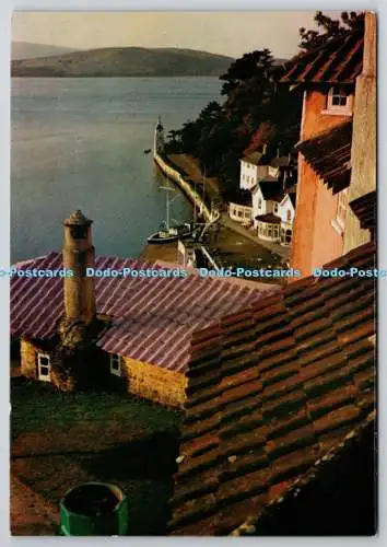 D329929 Portmeirion. Blick vom Akku-Rasen. Edwin Smith. London. Großbritannien.