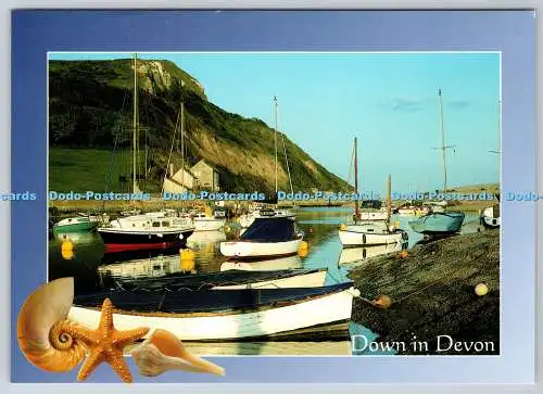 D327390 unten in Devon. Axmouth. Der Hafen. Brian Pearce. Judges Ltd. Hastings