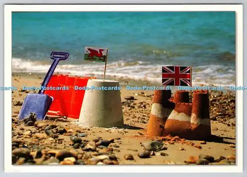 D327391 Sandburgen mit Spielfahnen. J. Salmon Ltd. Sevenoaks. Kent