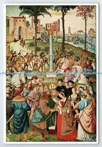 D335362 Pinturicchio. Aeneas Piccolomini stellt vor. Elenora von Portugal an Fred