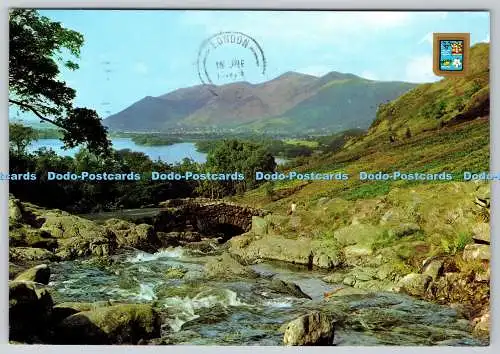 D332602 Keswick. Ashness Bridge und Derwentwater. Sanderson und Dixon. 1993