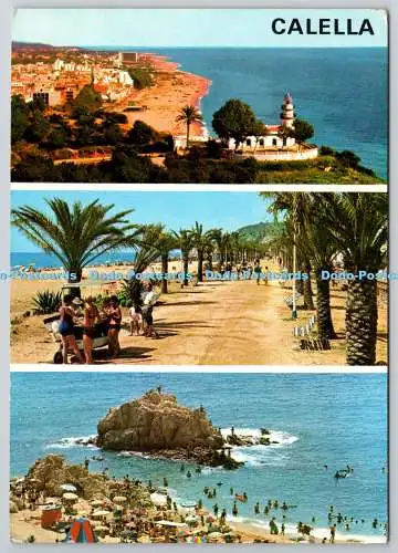 D329954 Espana. Barcelona. Calella. Blick auf die Stadt. J. Planchart. Farer Farbe