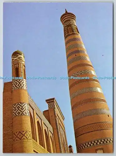 D329973 Chiwa. Minarett Islam Khodja. Intourist. Besuchen Sie die UdSSR. Postkarte