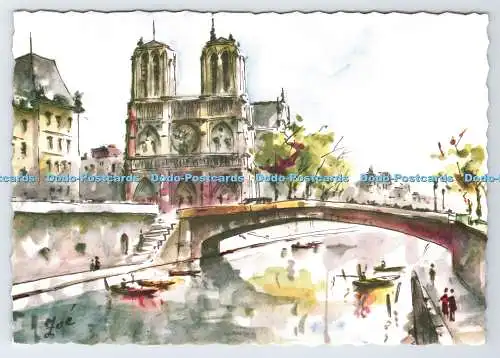 D335403 Paris. Notre Dame et la Seine. Atelier Montsalvat