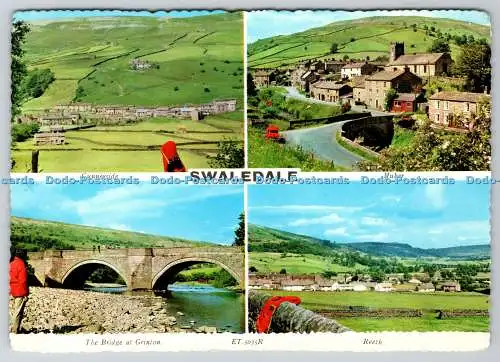 D332646 Swaledale. Muker. Gunnerside. Die Brücke bei Grinton. Bamforth and Co. Lt