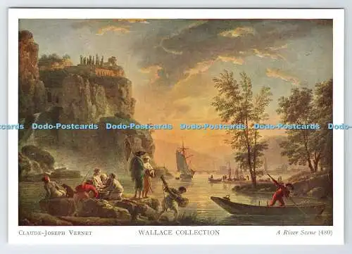 D335412 Wallace-Kollektion. Eine Flussszene. Claude Joseph Vernet. Waterlow