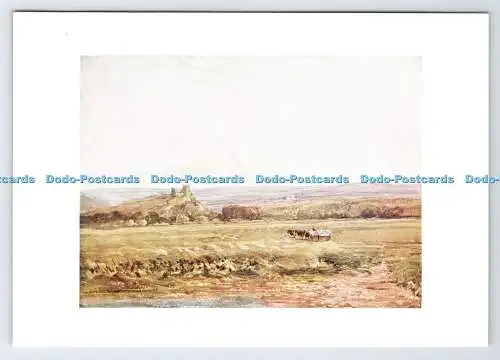 D335414 British Museum. Dryslwyn Castle. Vale of Towy. David Cox. Waterlow