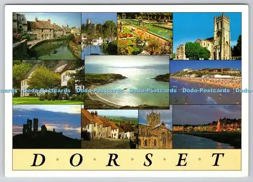D332659 Dorset. Blick auf die Stadt. John Hinde Ltd. Multi View. 1992