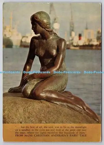 D330022 Dänemark. Kopenhagen. Kleine Meerjungfrau in der Langelinie. Dancolor. Gronlun