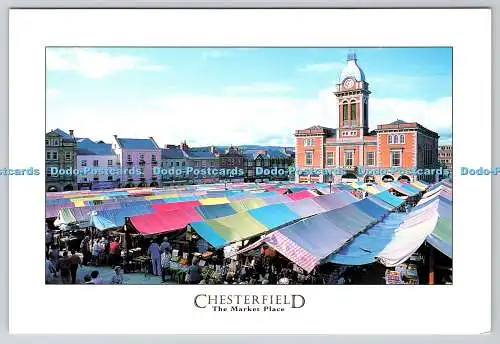 D327485 Chesterfield. Marktplatz. Postkarte