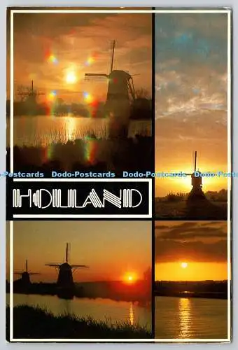 D330037 Holland. Windmühlen. Gebr. Spanjersberg. Euro Farbkarten bv. Postkarte. M