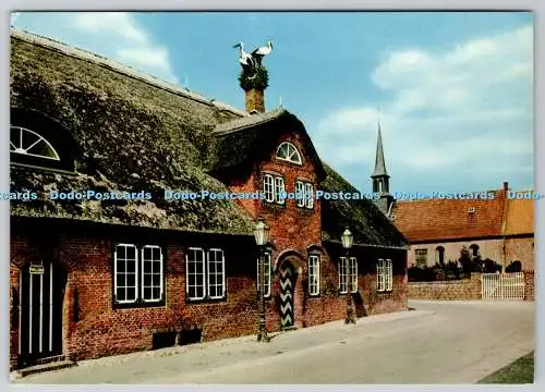 D332699 Nordseeheil und Schwefelbad. St. Peter Ording. Altes Bauernhaus. Schonin