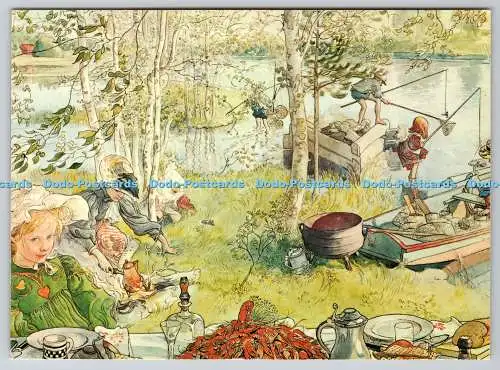 D332703 Krebse fangen. Pictura Graphica AB. Carl Larsson. 1978