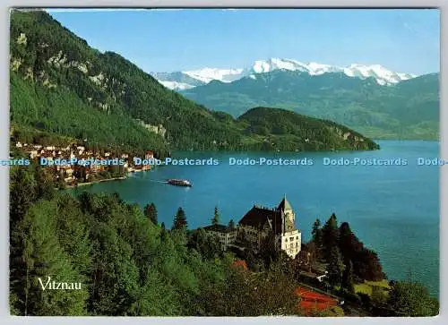D332708 Vitznau. am Vierwaldstattersee mit Park Hotel und Nidwaldneralpen. M. Bu