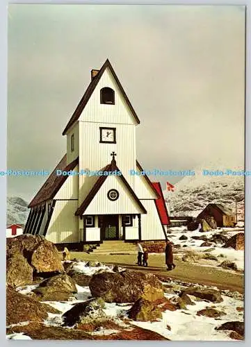 D330083 Nanortalik. Die Kirche. The Royal Greenland Trade Department 1973. Dansk