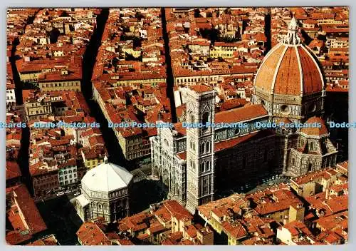 D327550 Firenze. Die Kathedrale und das Baptisterium. Luftansicht. Giusti di S Becocci
