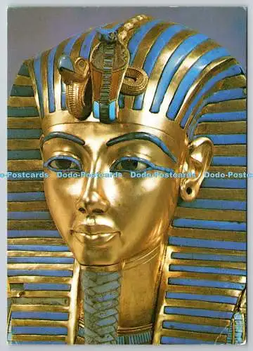 D330102 Treasures of Tutanchamun. Die goldene Maske. George Rainbird Limited. Postca