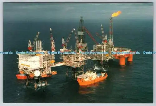 Produktionsplattformkomplex von D327553 BP im Ölfeld Ula in der norwegischen Se