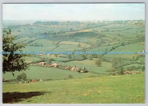 D332766 Shaftesbury. Dorset. Panorama von Shaftesbury vom Gipfel von Melb aus gesehen