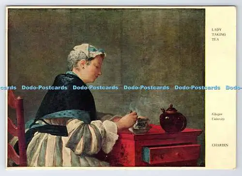 D335520 Glasgow University. Dame nimmt Tee. Chardin. The Medici Society. London