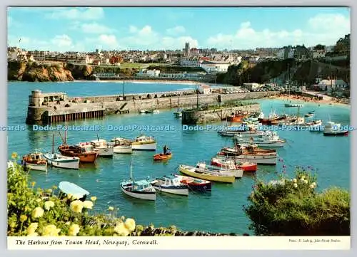 D327589 Der Hafen von Towan Head. Newquay. Cornwall. E. Ludwig. John Hinde Lt