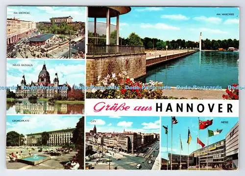 D335577 Grusse aus Hannover. Neues Rathaus. Traga. Garbrecht. Multi View