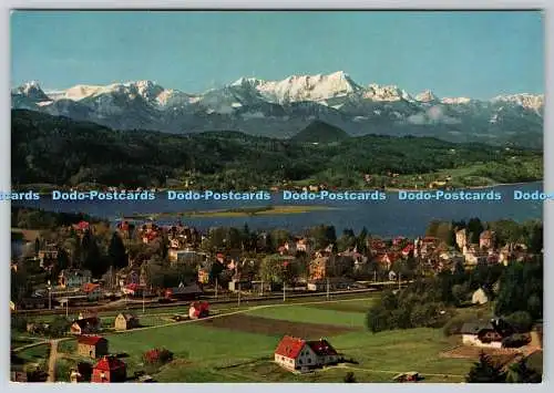 D327626 Kurort Portschach am Worthersee. Mittagskogel und Triglav. Kärnten.
